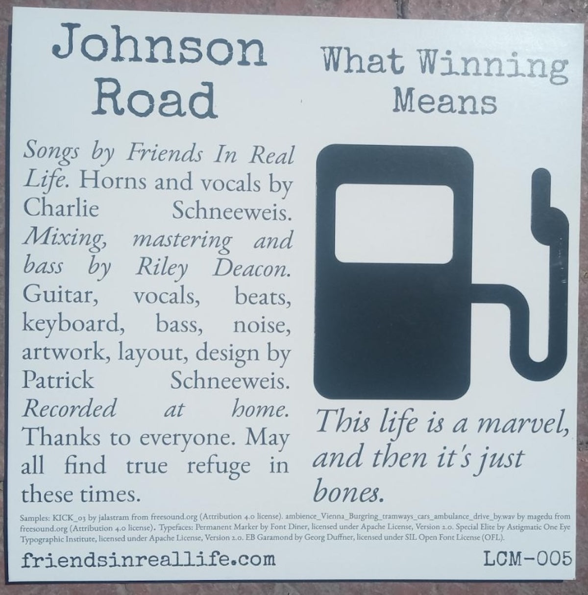 7" Record: Friends In Real Life - 2026 Series (#1)